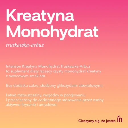 Intenson Kreatyna Monohydrat smak truskawka-arbuz 260g