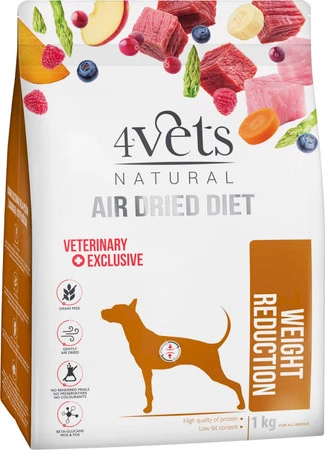 4VETS Natural WEIGHT REDUCTION suszona dla psa 1kg