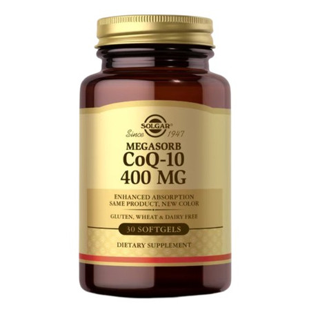 SOLGAR Megasorb CoQ-10 400 mg na wsparcie serca 60 kaps.
