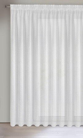 FIRANA GOTOWA SIBEL NA TAŚMIE 300 X 250 CM BIAŁY