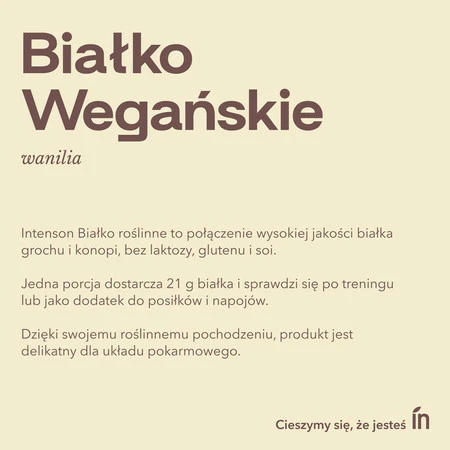Intenson Białko Wegańskie o smaku waniliowym 300g
