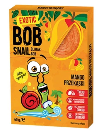 Przekąska mango bez dodatku cukru Bob Snail, 60g