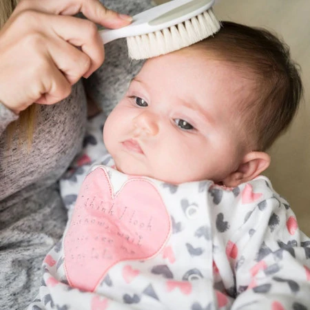 Nuvita, Zestaw dla dzieci: szczotka i grzebień, Sage Green