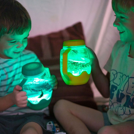 Glo Pals, Słoik sensoryczny do napełnienia wodą, kolor zielony