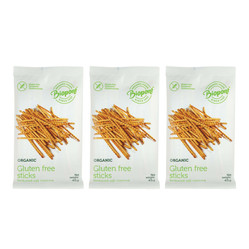 Zestaw: 3x PALUSZKI LEKKO SOLONE BEZGLUTENOWE BIO 45 g - BIOPONT