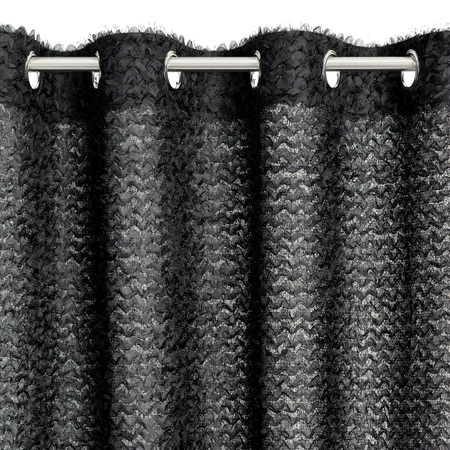 ZASŁONA GOTOWA TIFFANY 135 X 250 CM CZARNY