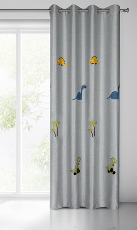 ZASŁONA GOTOWA DINO 140 X 250 CM SREBRNY