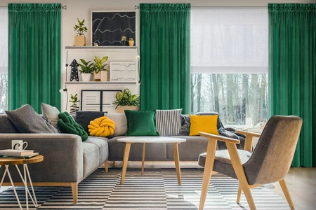 ZASŁONA GOTOWA SAMANTA 140 X 250 CM SZARY