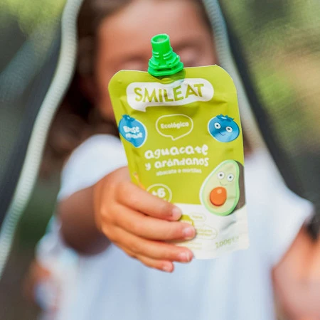 Smileat, BIO Mus z jagodami i awokado 6m+, 100g