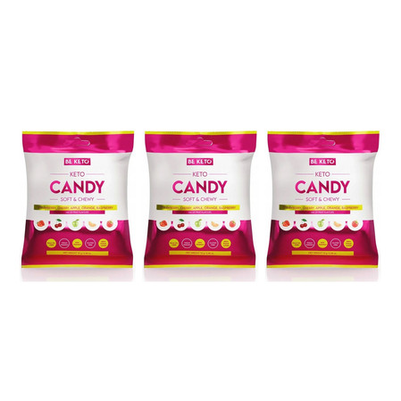 Zestaw: 3x BeKeto Keto Cukierki – Owocowa Mieszanka 70g