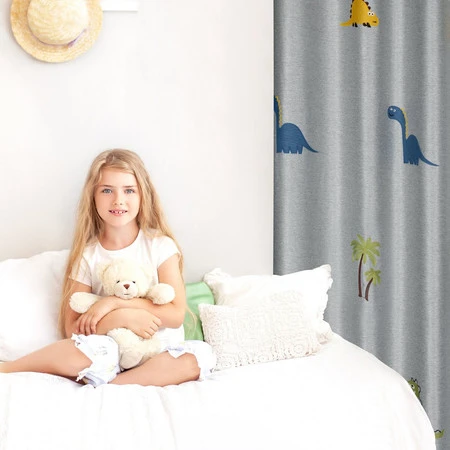 ZASŁONA GOTOWA DINO 140 X 250 CM SREBRNY