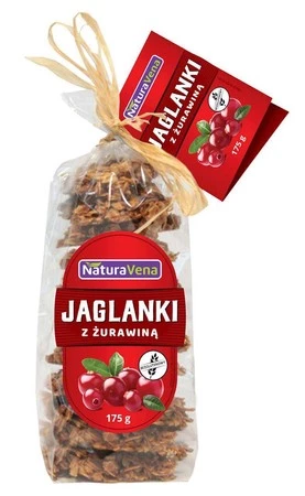 NATURAVENA CIASTKA JAGLANKI Z ŻURAWINĄ BEZGLUTENOWE 175 g
