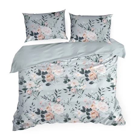 KOMPLET POŚCIELI BAWEŁNIANEJ ROSITA 160 X 200 CM SZARY