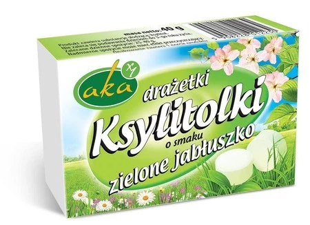 Aka Drażetki Pudrowe 0% Cukru Jabłuszko 40G