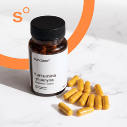 Sundose Kurkumina i piperyna ekstrakt z kurkumy i czarnego pieprzu 30 kaps.
