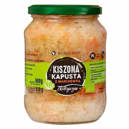  KAPUSTA KISZONA Z MARCHEWKĄ BIO 680 g (410 g) - RUNOLAND
