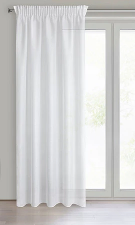 FIRANA GOTOWA REBECCA NA TAŚMIE 140 X 250 CM BIAŁY