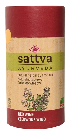 Sattva - Henna Naturalna ziołowa farba do włosów Czerwone Wino 150g