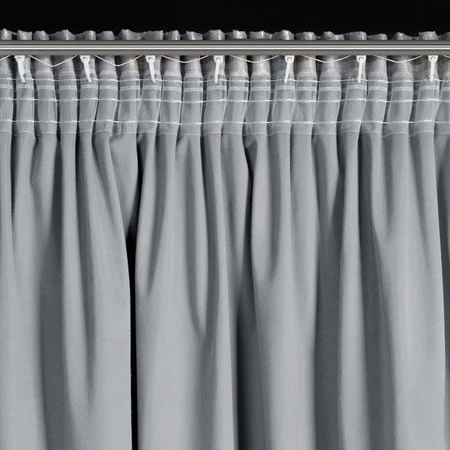 ZASŁONA GOTOWA RENIA NA TAŚMIE 140 X 270 CM SREBRNY