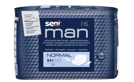 Seni Man Normal − Wkładki urologiczne − 15 sztuk