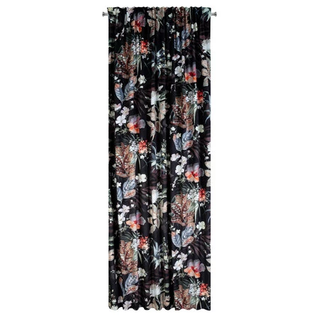 ZASŁONA GOTOWA ALANI NA TAŚMIE 140 X 270 CM CZARNY