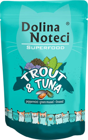 DOLINA NOTECI SUPERFOOD Kot Pstrąg Tuńczyk 85g