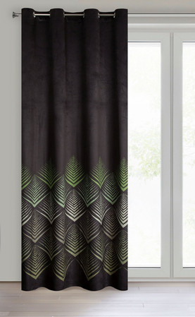 ZASŁONA GOTOWA ANGELINA 140 X 250 CM CZARNY