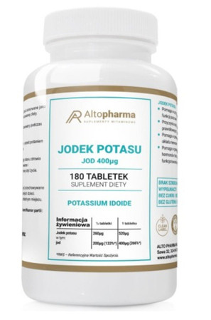 Altopharma Jodek Potasu 400 µg Vege 180 tabl.