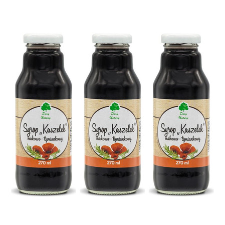 Zestaw: 3x Dary Natury Syrop Kaszelek 270 ml