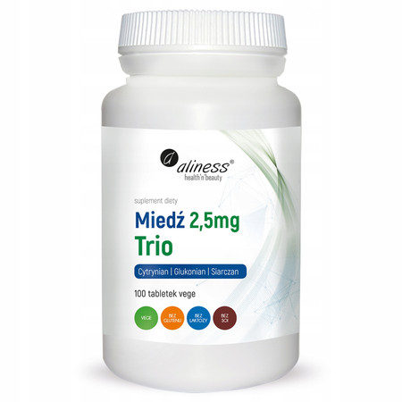 Aliness Miedź trio 2,5 mg x 100 tabl. vege