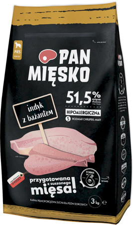 Pan Mięsko Indyk z bażantem S - sucha karma dla psa - 3kg