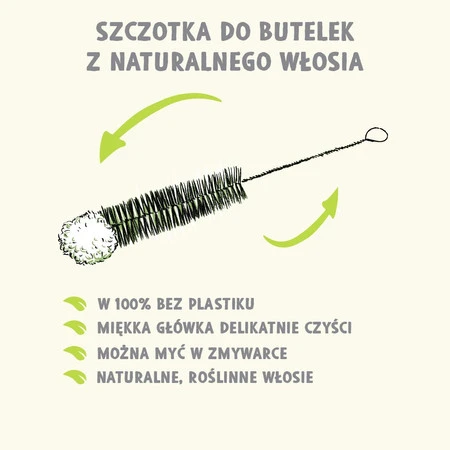 GreenAware, Naturalna szczotka do mycia butelek, 1 szt.