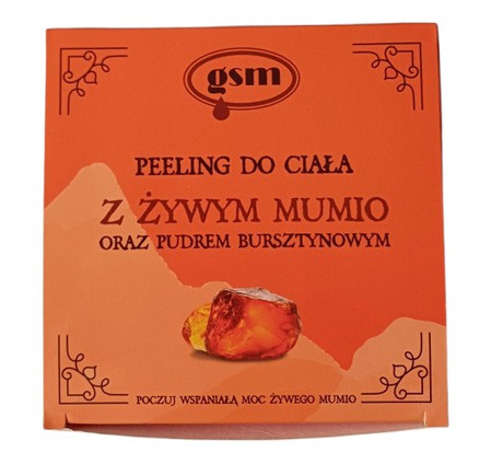 GSM Peeling do ciała z żywym mumio oraz bursztynem