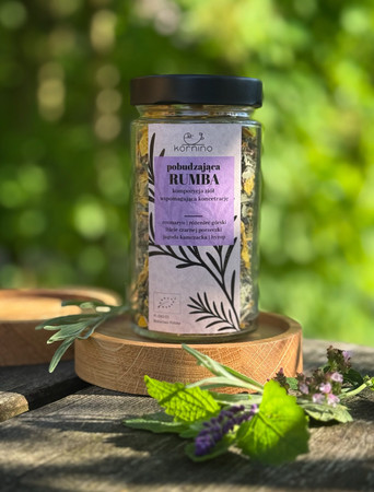 Kornino Pobudzająca Rumba 50g - – ekologiczna mieszanka ziół na koncentrację i naturalne pobudzenie