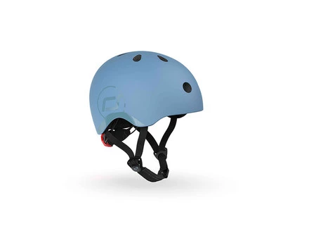 SCOOTANDRIDE Kask S-M dla dzieci 3+ Steel