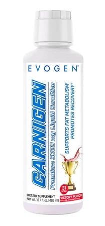 Evogen Carnigen Liquid L-karnityna spalacz tłuszczu 496 ml smak Victory Punch