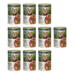 Zestaw 10x PURE NATURE DOG Rind Lamm - wołowina i jagnięcina z ziemniakami i algami dla dorosłych psów (400g)