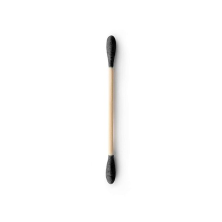 Humble brush, Ekologiczne patyczki do uszu bambus i naturalna bawełna, BLACK, czarne, 100szt