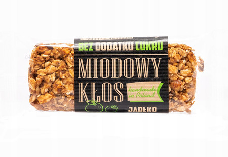 Łysoń Baton Miodowy Kłos BEZ DODATKU CUKRU Jabłko 45g