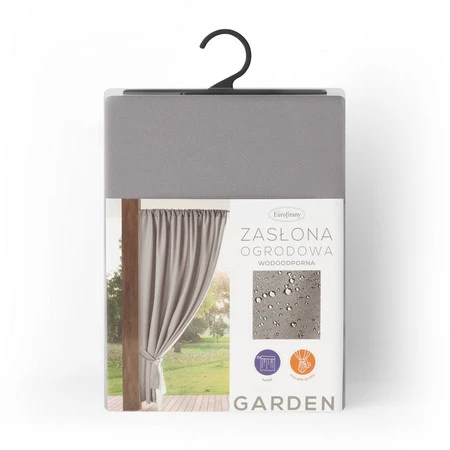 ZASŁONA GOTOWA GARDEN NA TAŚMIE 155 X 200 CM STALOWY