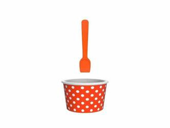 Zak! - Miseczka na lody, pomarańczowo-biała