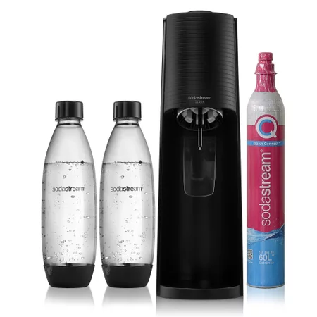 Saturator do wody gazowanej SodaStream Terra - Czarny + 2 butelki + cylinder z gazem CO2