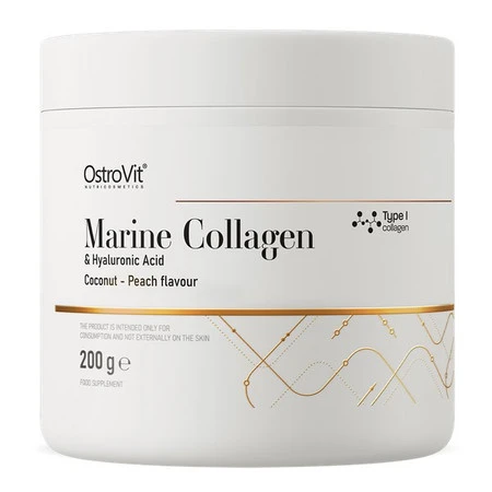 OSTROVIT Kolagen morski + Kwas hialuronowy + Witamina C - smak kokosowo-brzoskwiniowy (200 g)