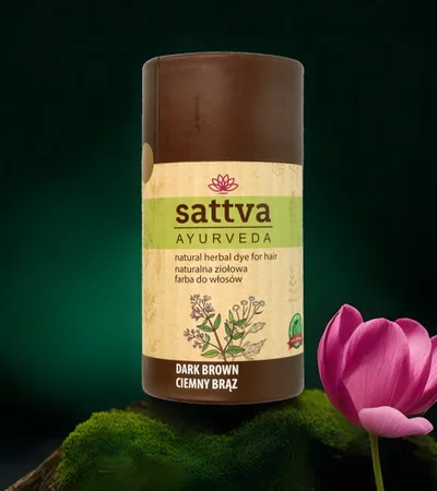 Sattva - Henna Naturalna ziołowa farba do włosów Dark Brown 150g