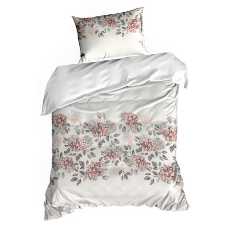 Komplet pościeli satynowej Nika 43, 140 x 200 cm, Jasnoszary