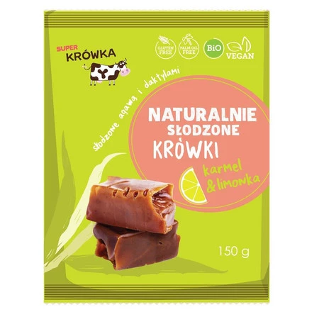 Krówki słodzone Agawą & Daktylem + LIMONKA B/C  BIO 150g