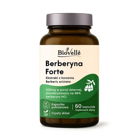 Biovelle Berberyna Forte z Chromem 500 mg 60 kaps.