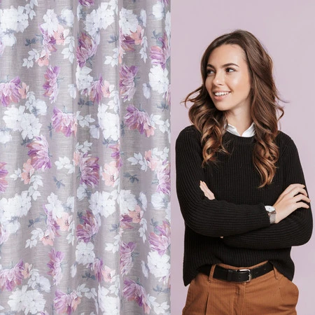 ZASŁONA GOTOWA SHERRY 140 X 250 CM SREBRNY