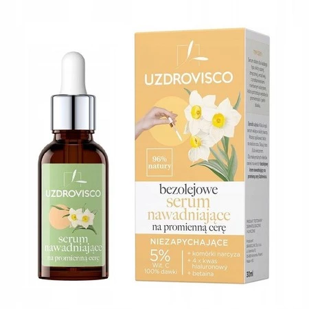 SERUM DO TWARZY NAWADNIAJĄCE NA PROMIENNĄ CERĘ 30 ml - UZDROVISCO (BEZOLEJOWA)