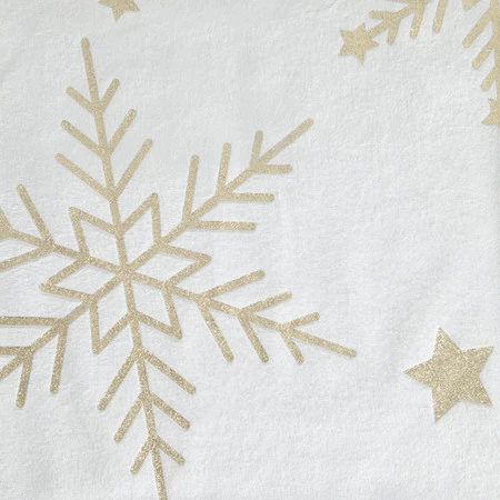 Bieżnik świąteczny na stół rozm.: 40 x140 cm, kolor biały welwetowy zdobiony